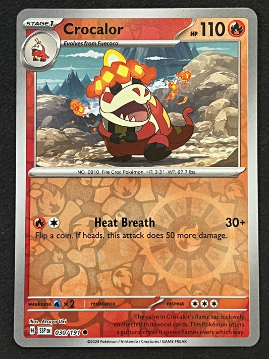 030/191 Crocalor - Pokémon Surging Sparks Common Reverse