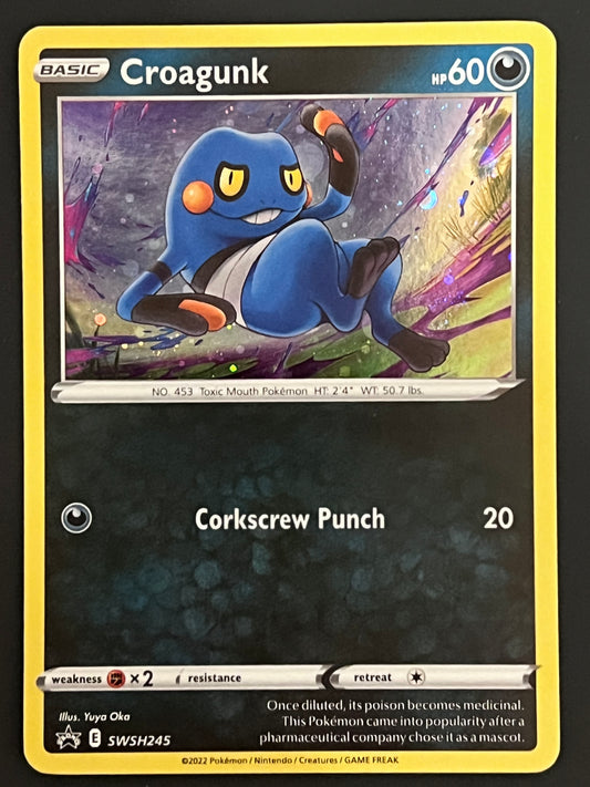 Croagunk - SWSH245 Holo Promo Black Star