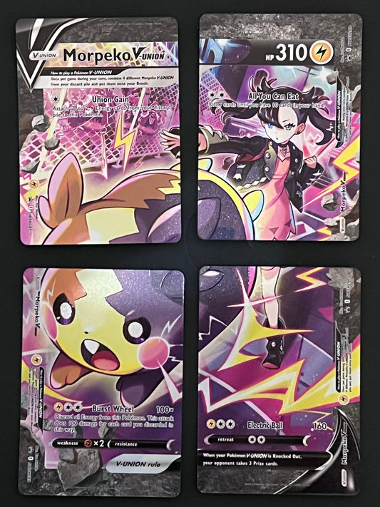 Morpeko V-Union - SWSH287, SWSH288, SWSH289, SWSH290 Holo Promo Black Star