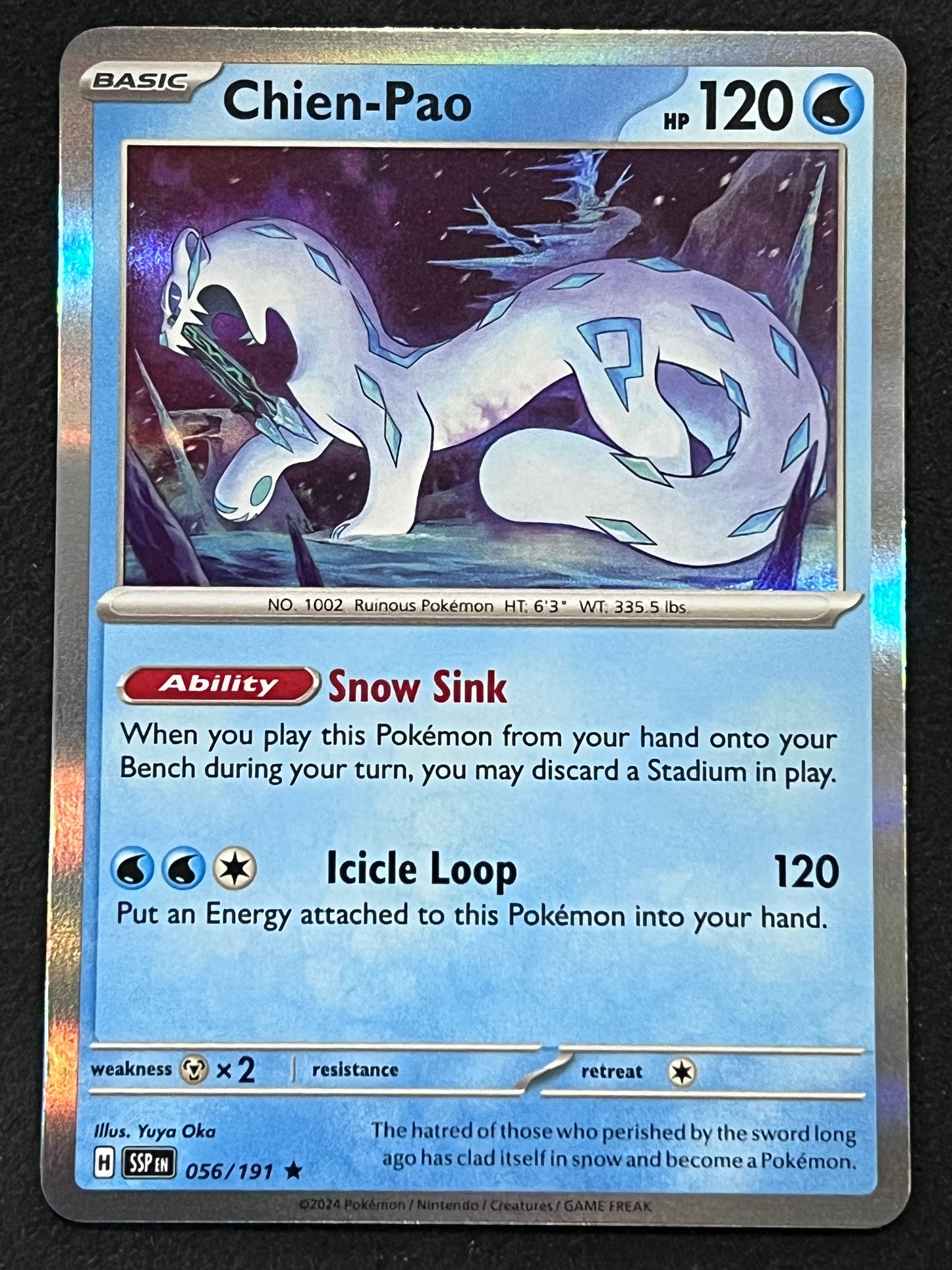 056/191 Chien-Pao - Pokémon Surging Sparks Rare Holo