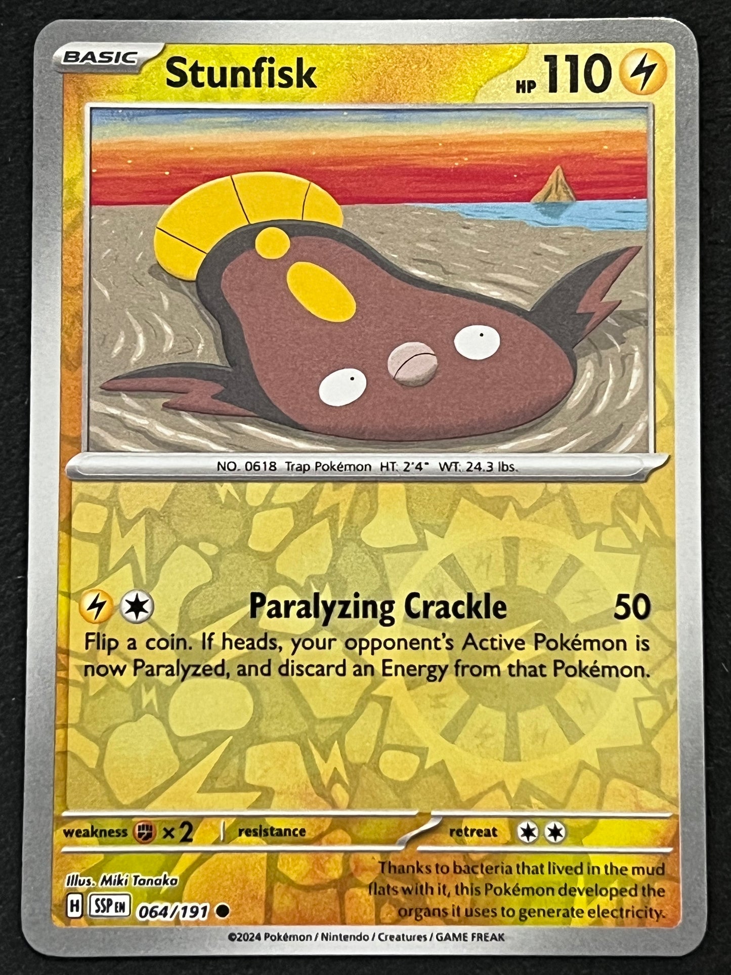 064/191 Stunfisk - Pokémon Surging Sparks Common Reverse