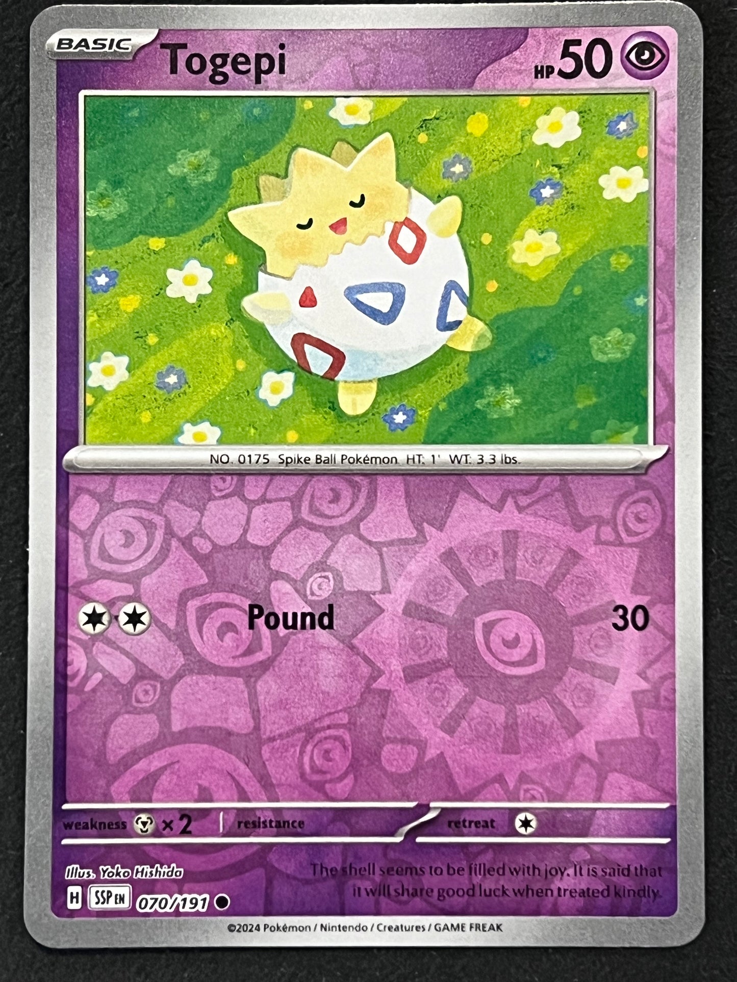 070/191 Togepi - Pokémon Surging Sparks Common Reverse