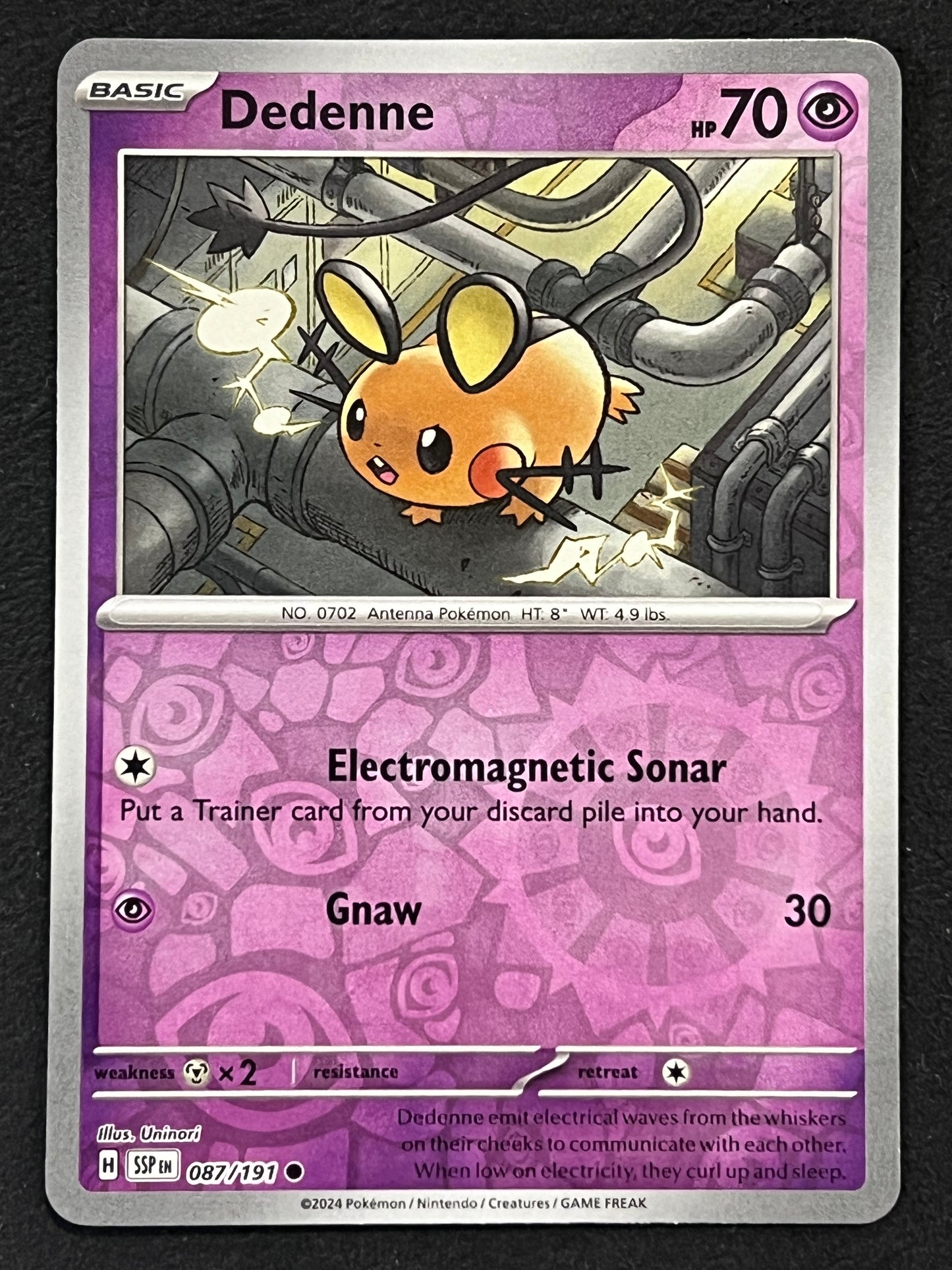 087/191 Dedenne - Pokémon Surging Sparks Common Reverse