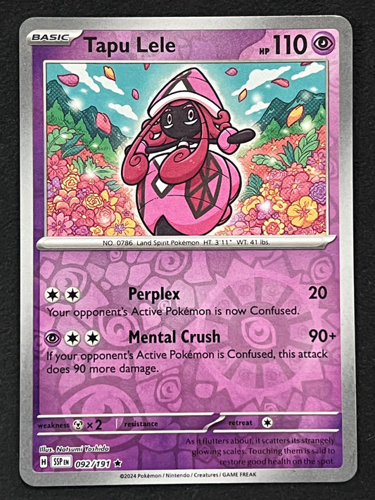 092/191 Tapu Lele - Pokémon Surging Sparks Rare Reverse