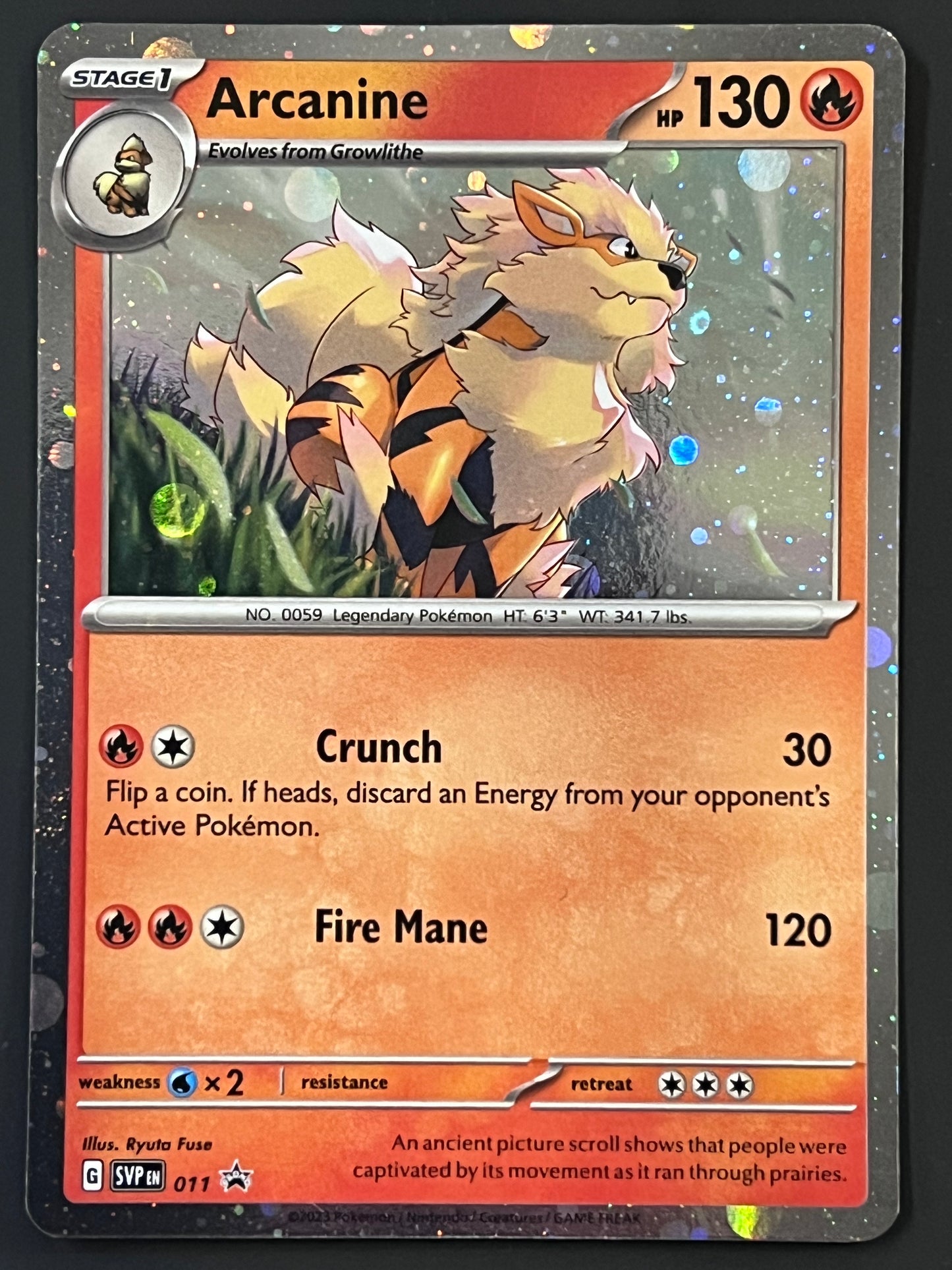 SVP011 Arcanine - Black Star Promo