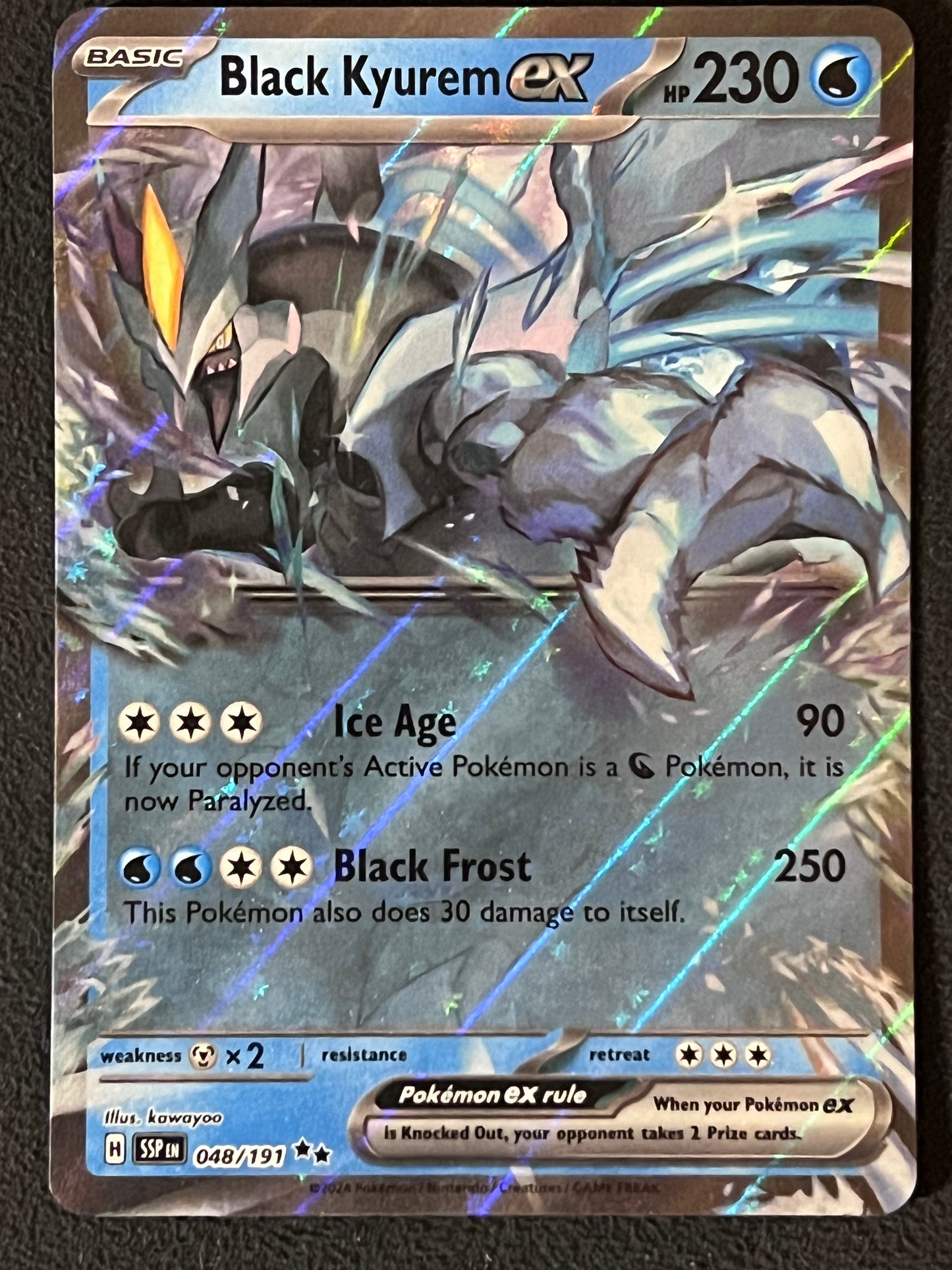 048/191 Black Kyurem Ex - Pokémon Surging Sparks Double Rare