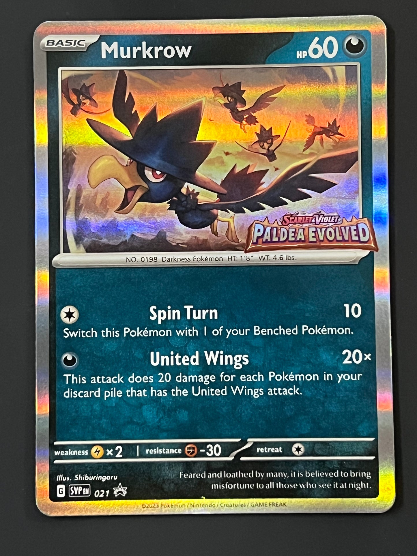 SVP021 Murkrow - Stamped Black Star Promo