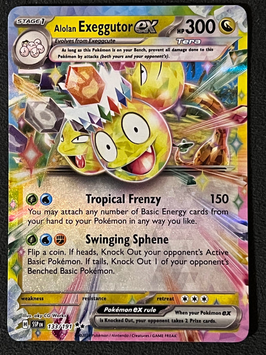 133/191 Alolan Exeggutor Ex - Pokémon Surging Sparks Double Rare