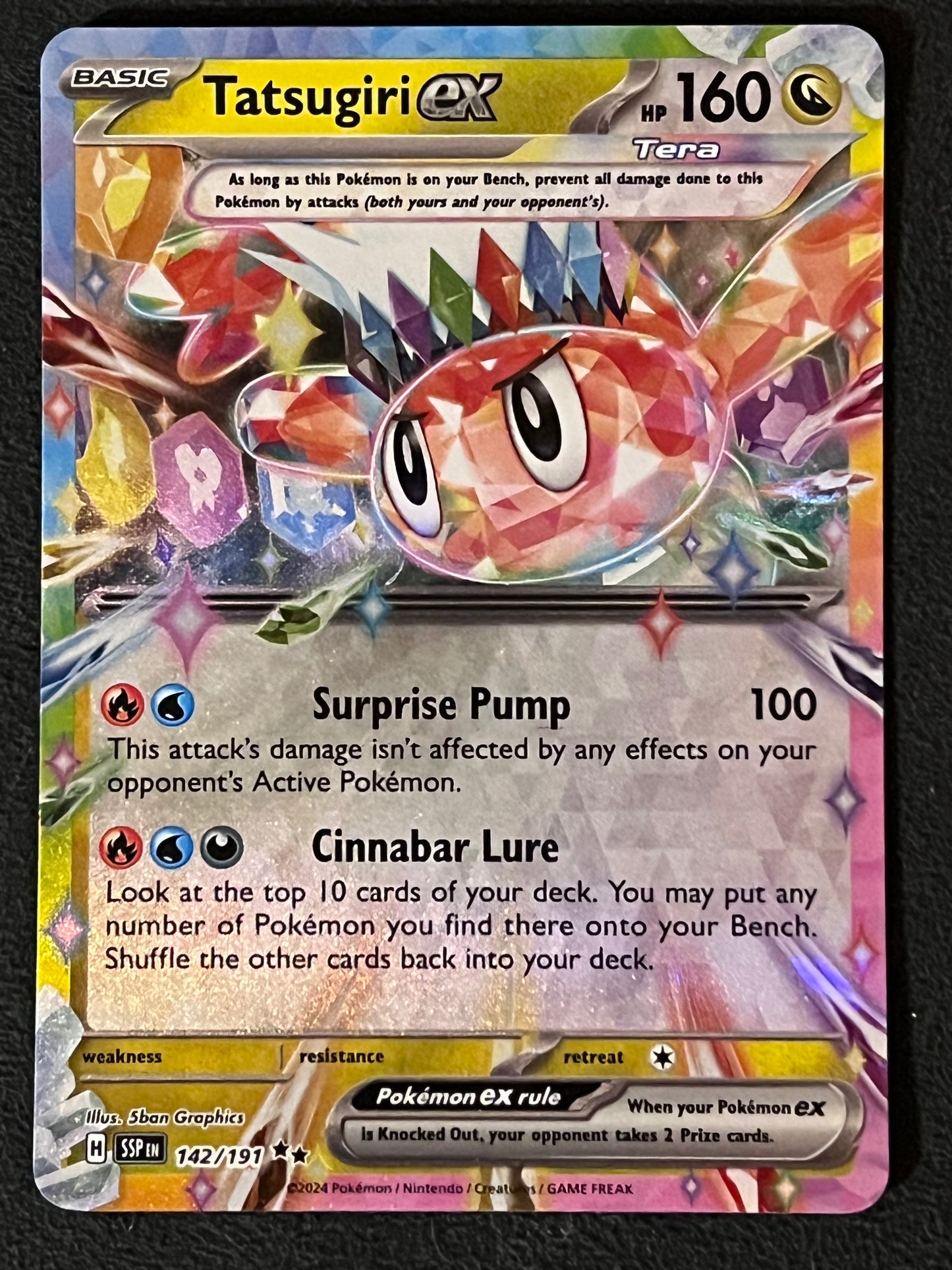 142/191 Tatsugiri Ex - Pokémon Surging Sparks Double Rare