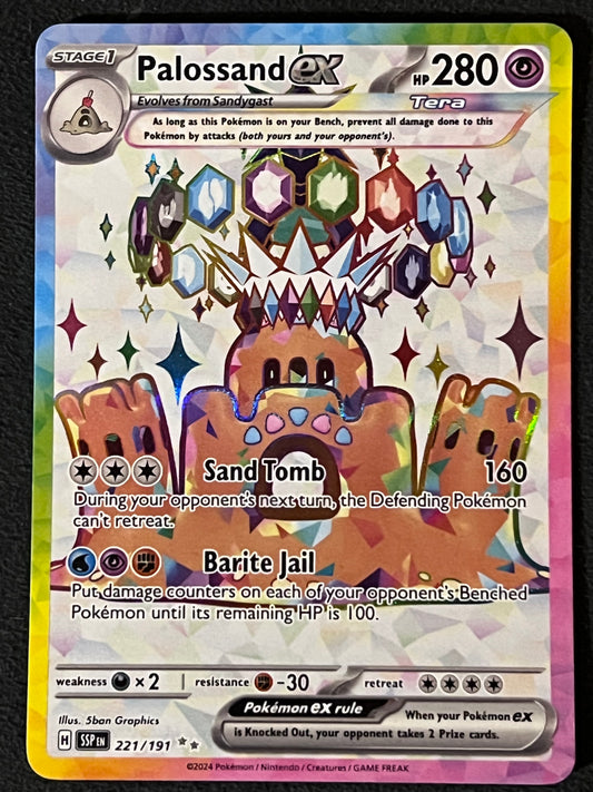 221/191 Palossand Ex - Pokémon Surging Sparks Ultra Rare