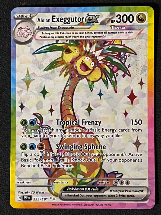 225/191 Alolan Exeggutor Ex - Pokémon Surging Sparks Ultra Rare