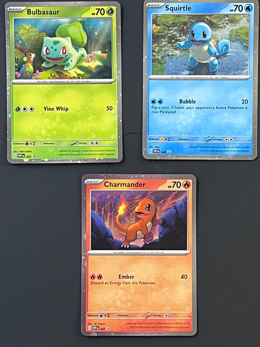 SVP046, SVP047, SVP048 Bulbasaur, Charmander, Squirtle - Black Star Promo