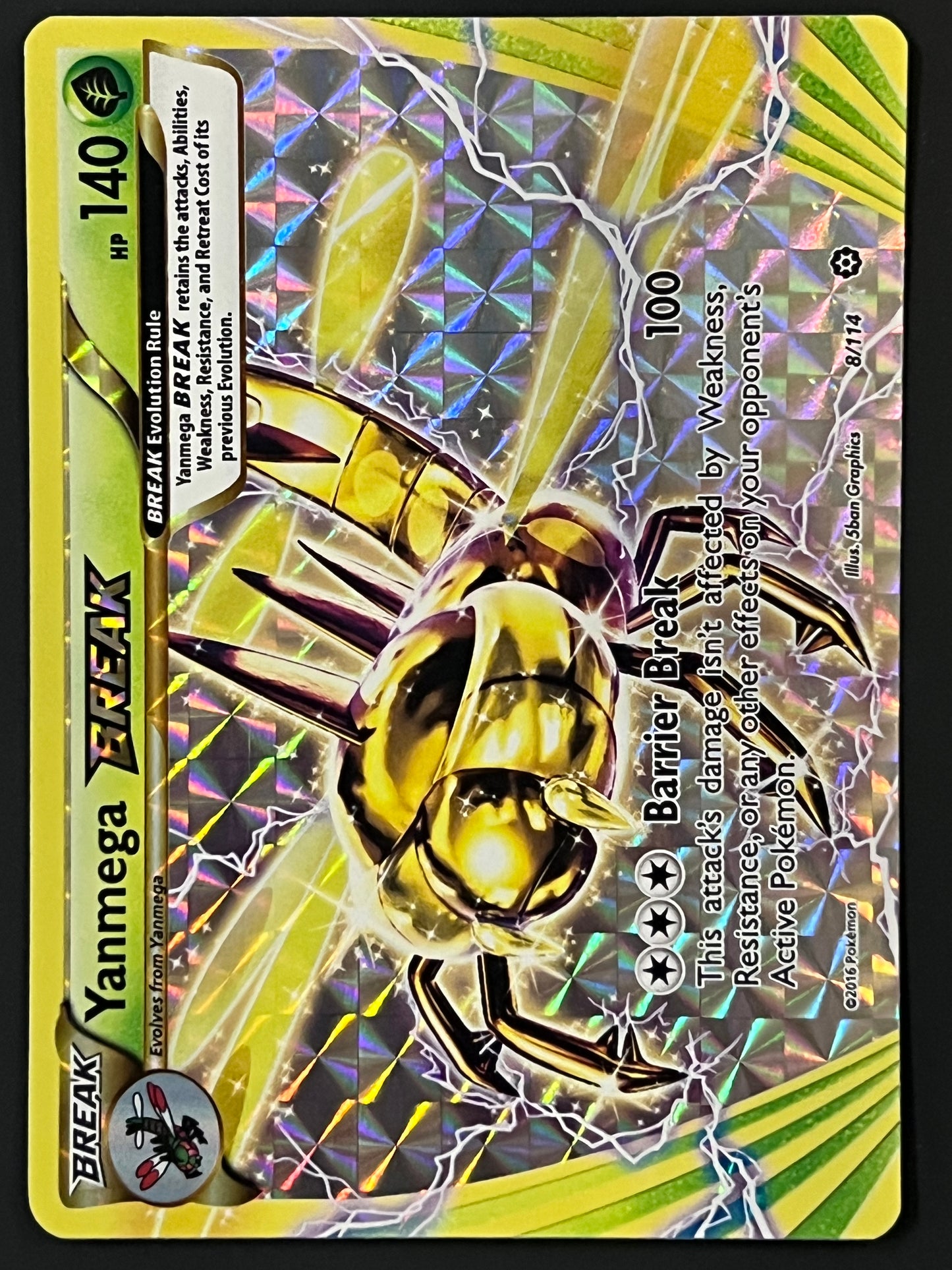 Yanmega Break - 8/114 Steam Siege Rare Holo Break