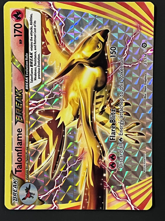 Talonflame Break - 21/114 Steam Siege Rare Holo Break