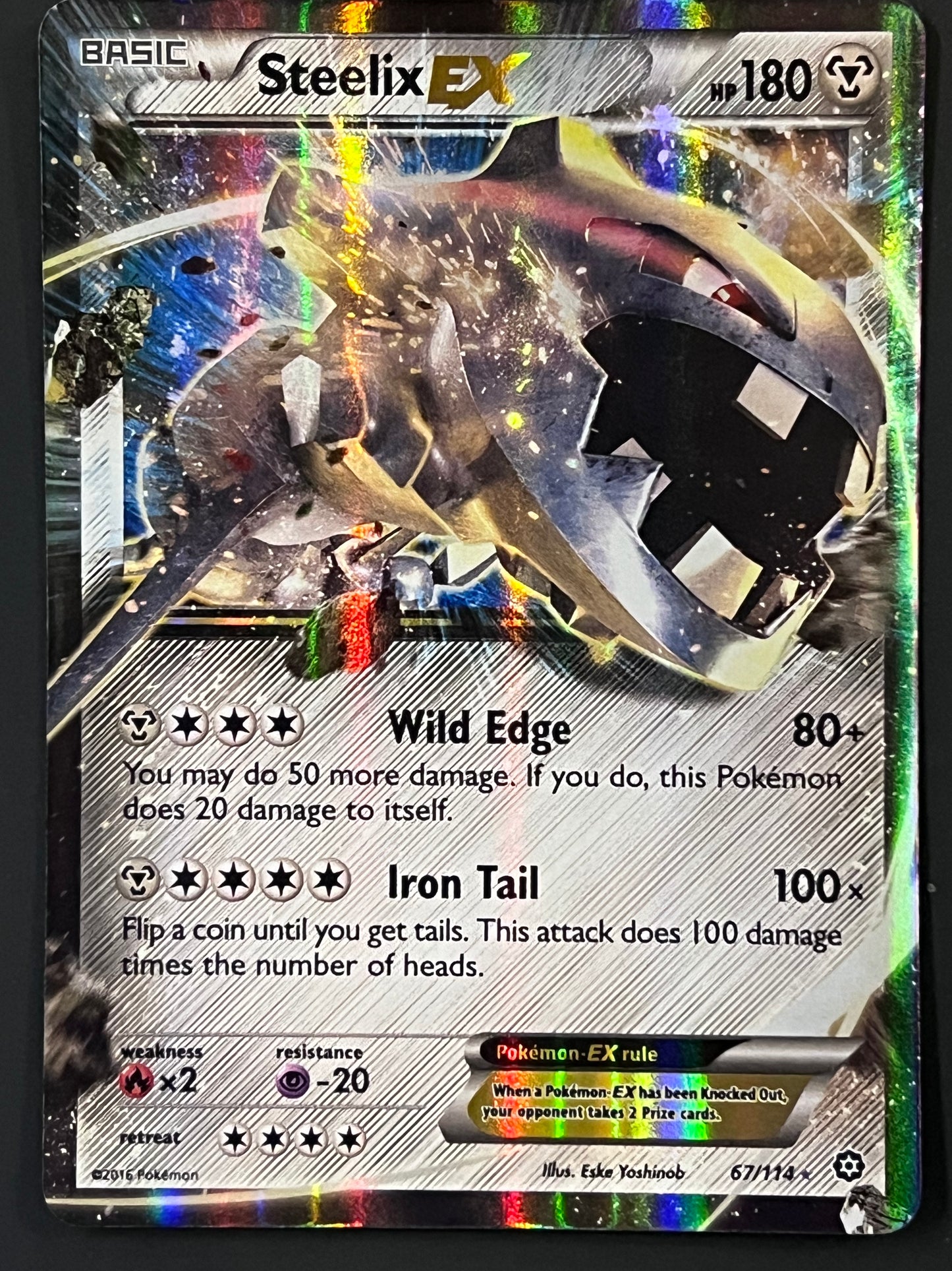 Steelix Ex - 67/114 Steam Siege Rare Holo Ex