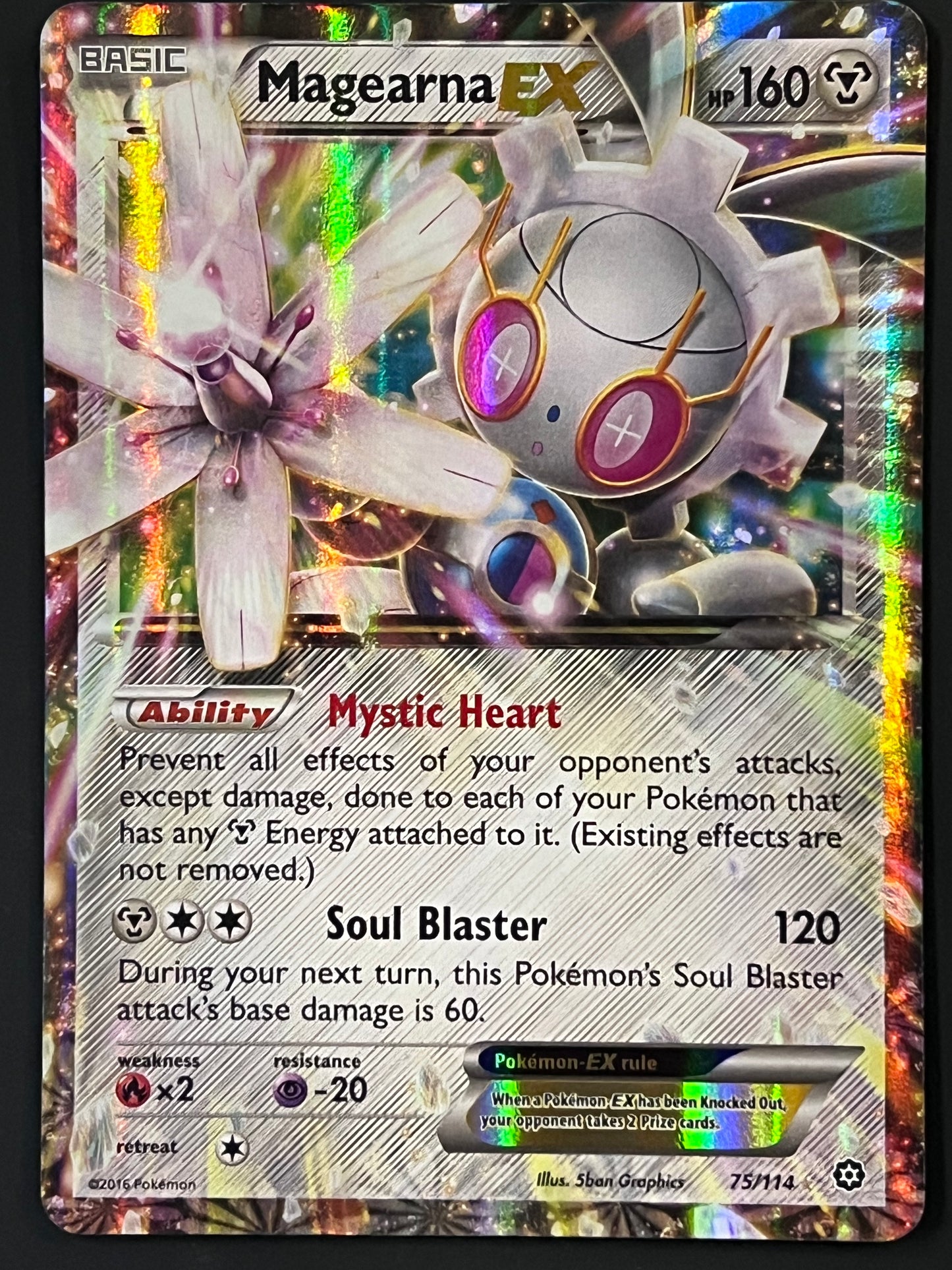 Magearna Ex - 75/114 Steam Siege Rare Holo Ex