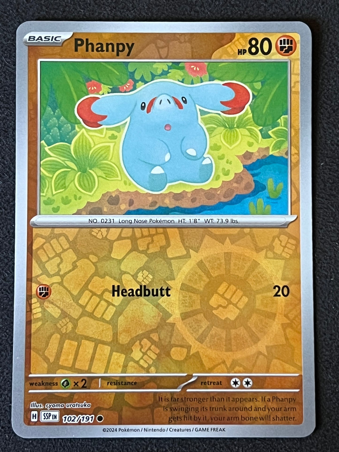 102/191 Phanpy - Pokémon Surging Sparks Common Reverse