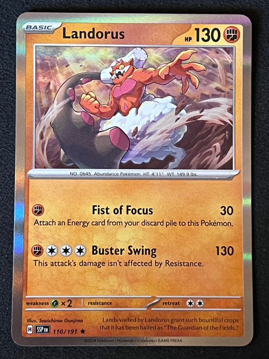 110/191 Landorus - Pokémon Surging Sparks Rare Holo