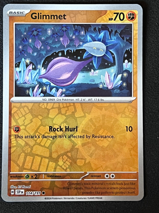 114/191 Glimmet - Pokémon Surging Sparks Common Reverse