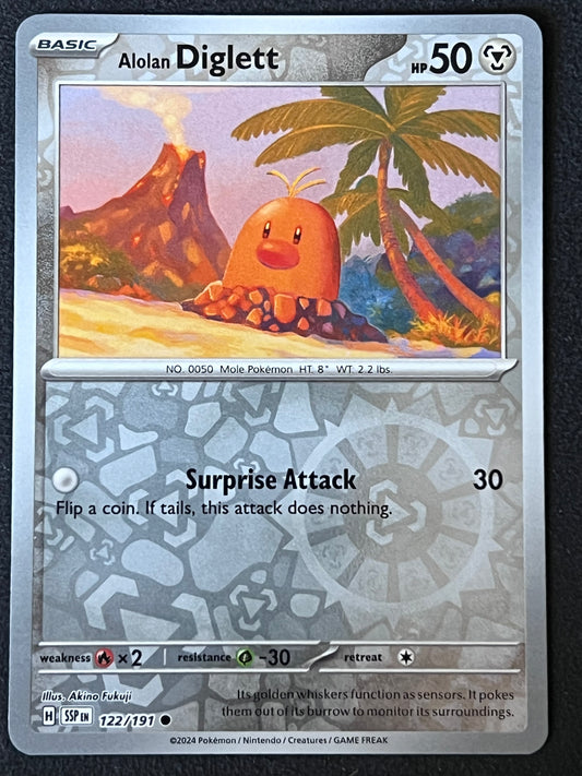 122/191 Alolan Diglett - Pokémon Surging Sparks Common Reverse