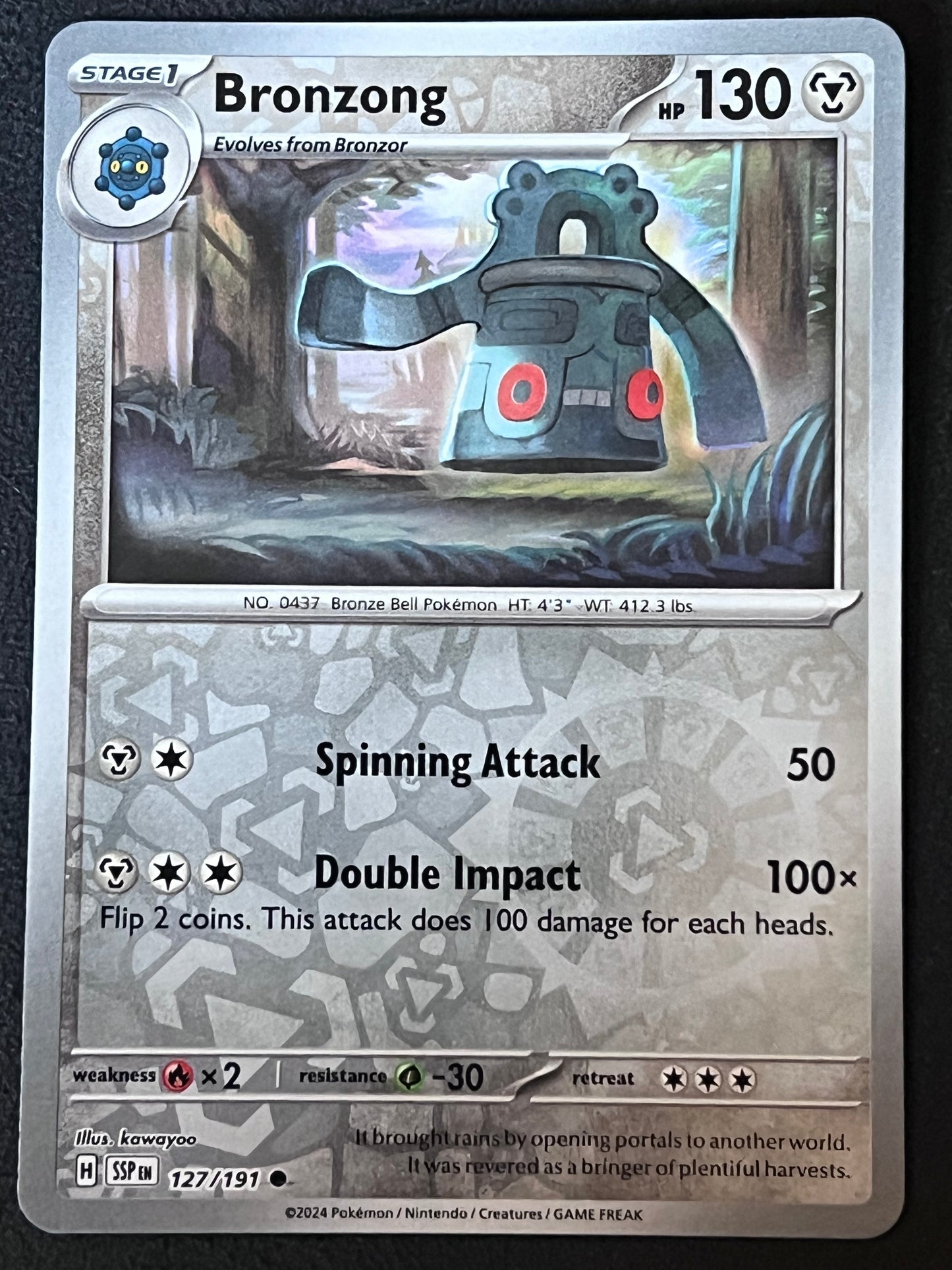 127/191 Bronzong - Pokémon Surging Sparks Common Reverse