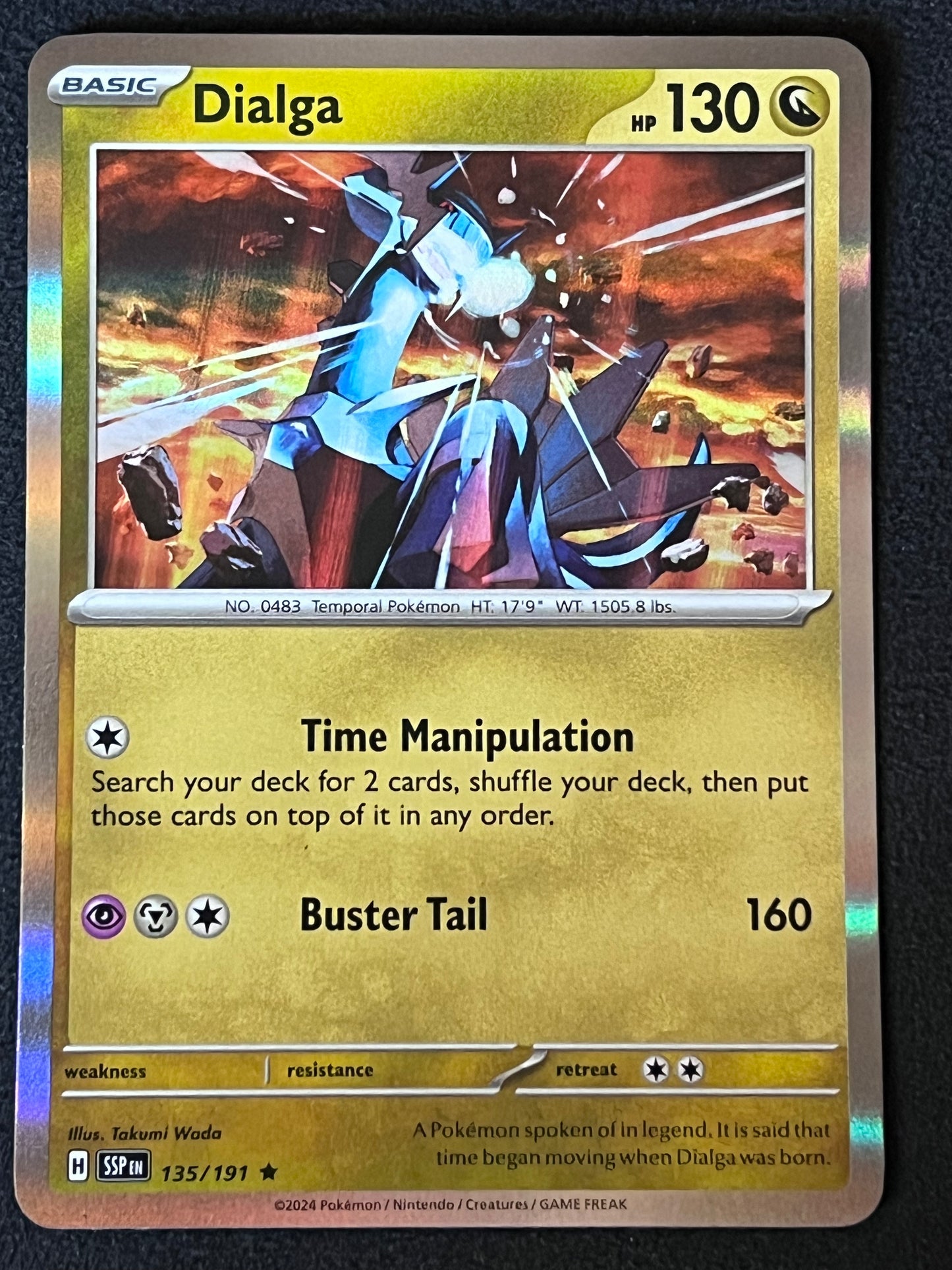 135/191 Dialga - Pokémon Surging Sparks Rare Holo