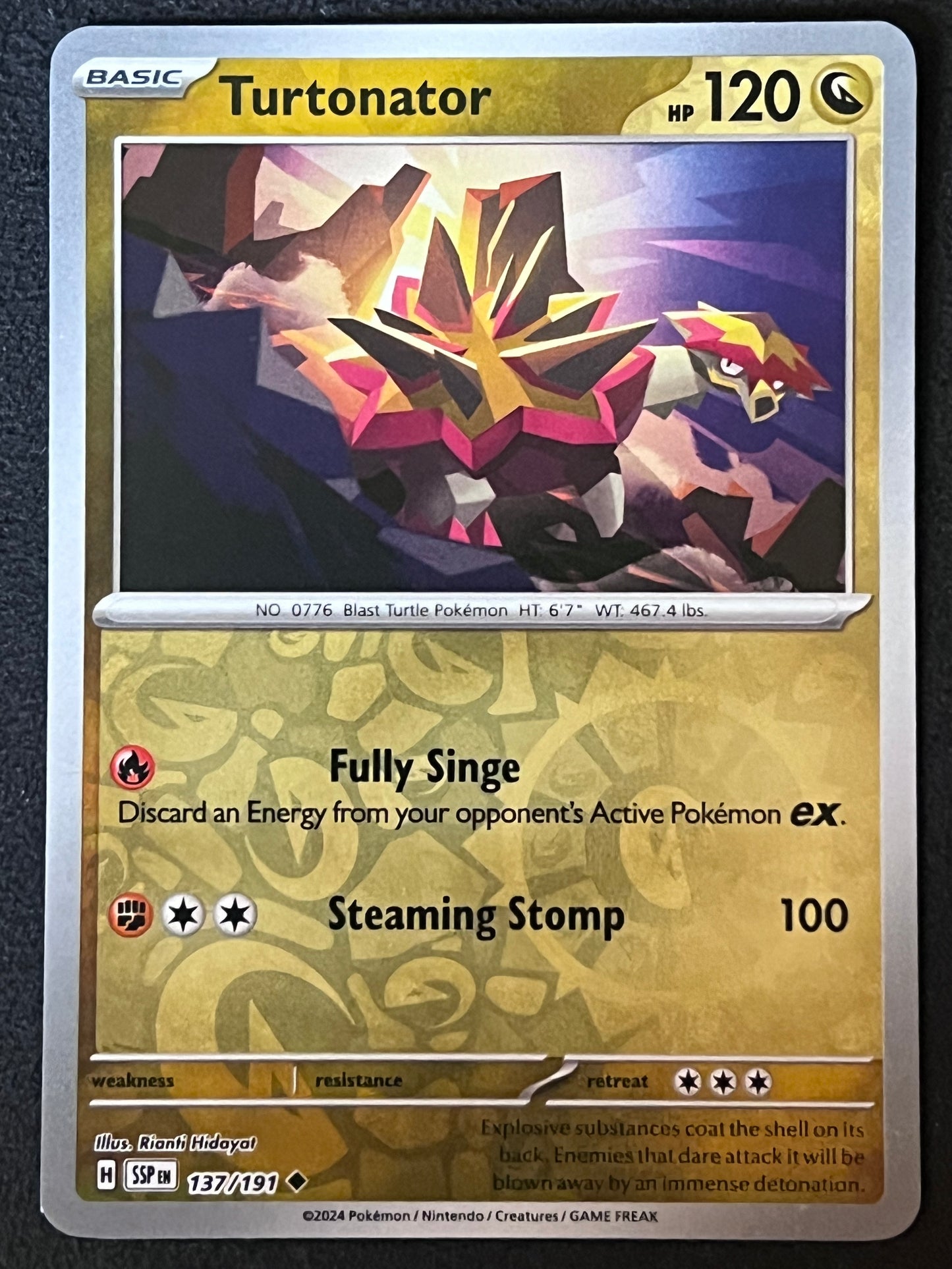 137/191 Turtonator - Pokémon Surging Sparks Uncommon Reverse