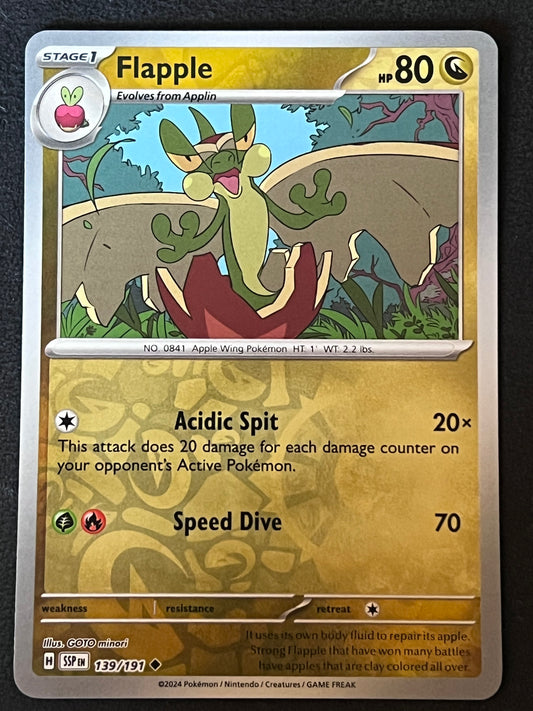 139/191 Flapple - Pokémon Surging Sparks Uncommon Reverse