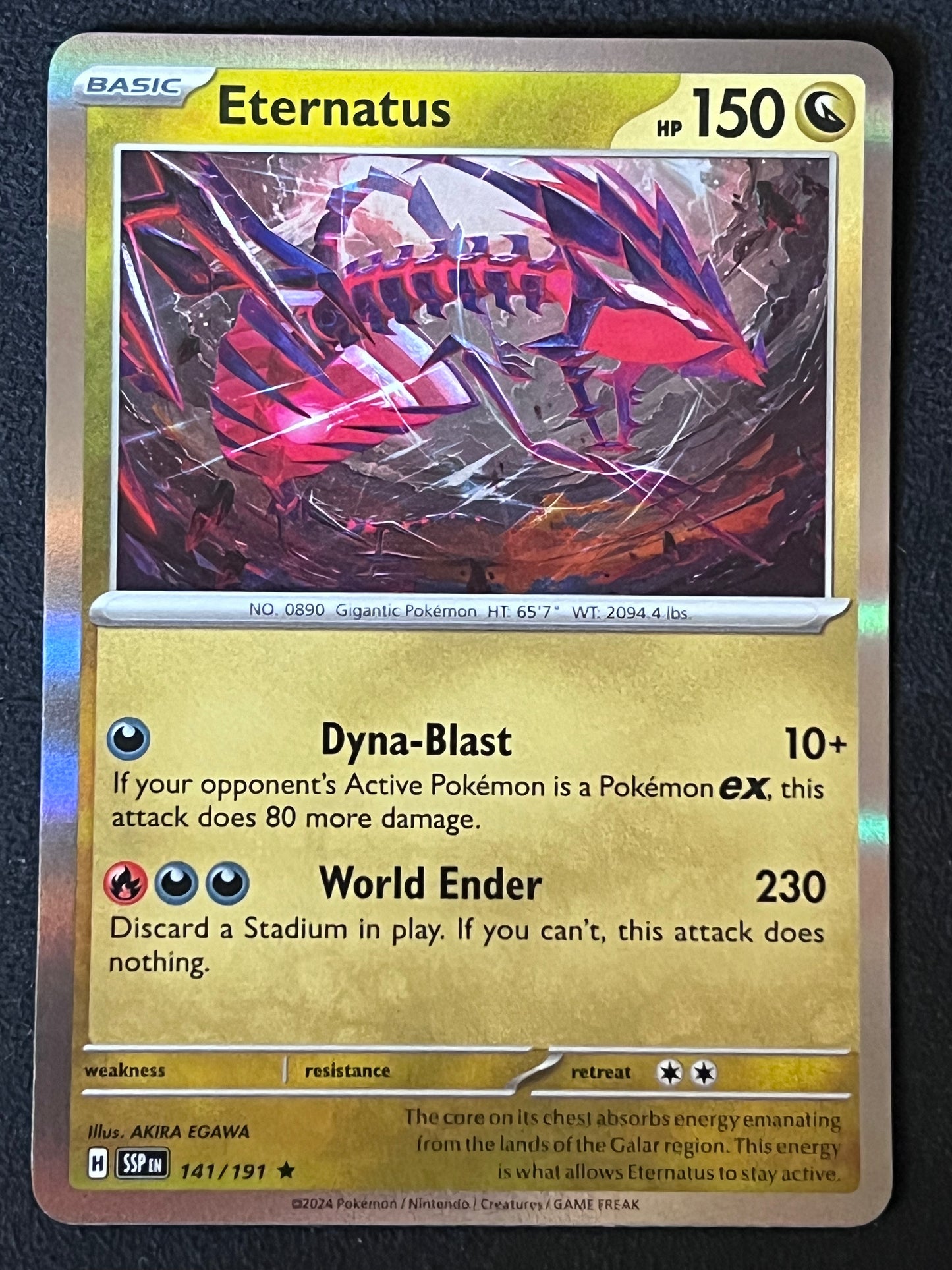 141/191 Eternatus - Pokémon Surging Sparks Rare Holo