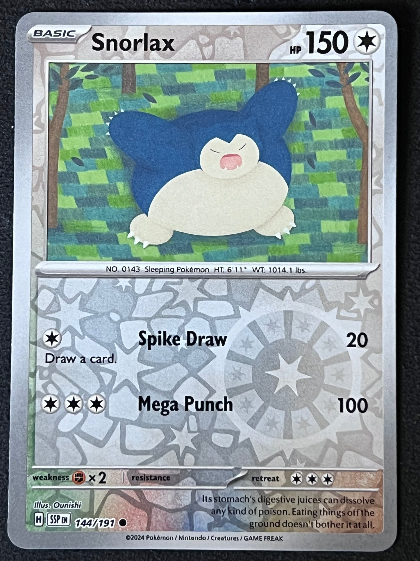 144/191 Snorlax - Pokémon Surging Sparks Common Reverse