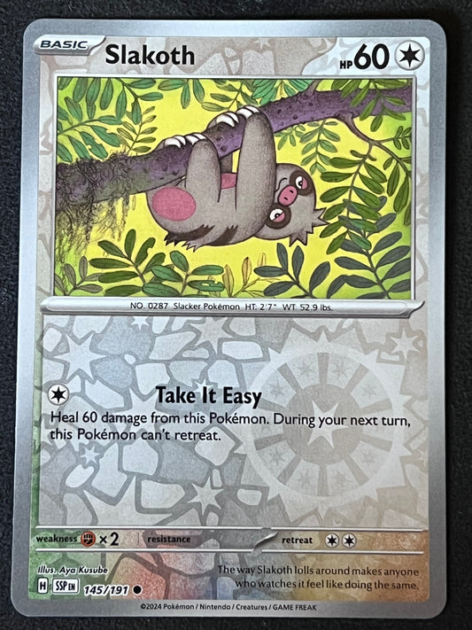 145/191 Slakoth - Pokémon Surging Sparks Common Reverse