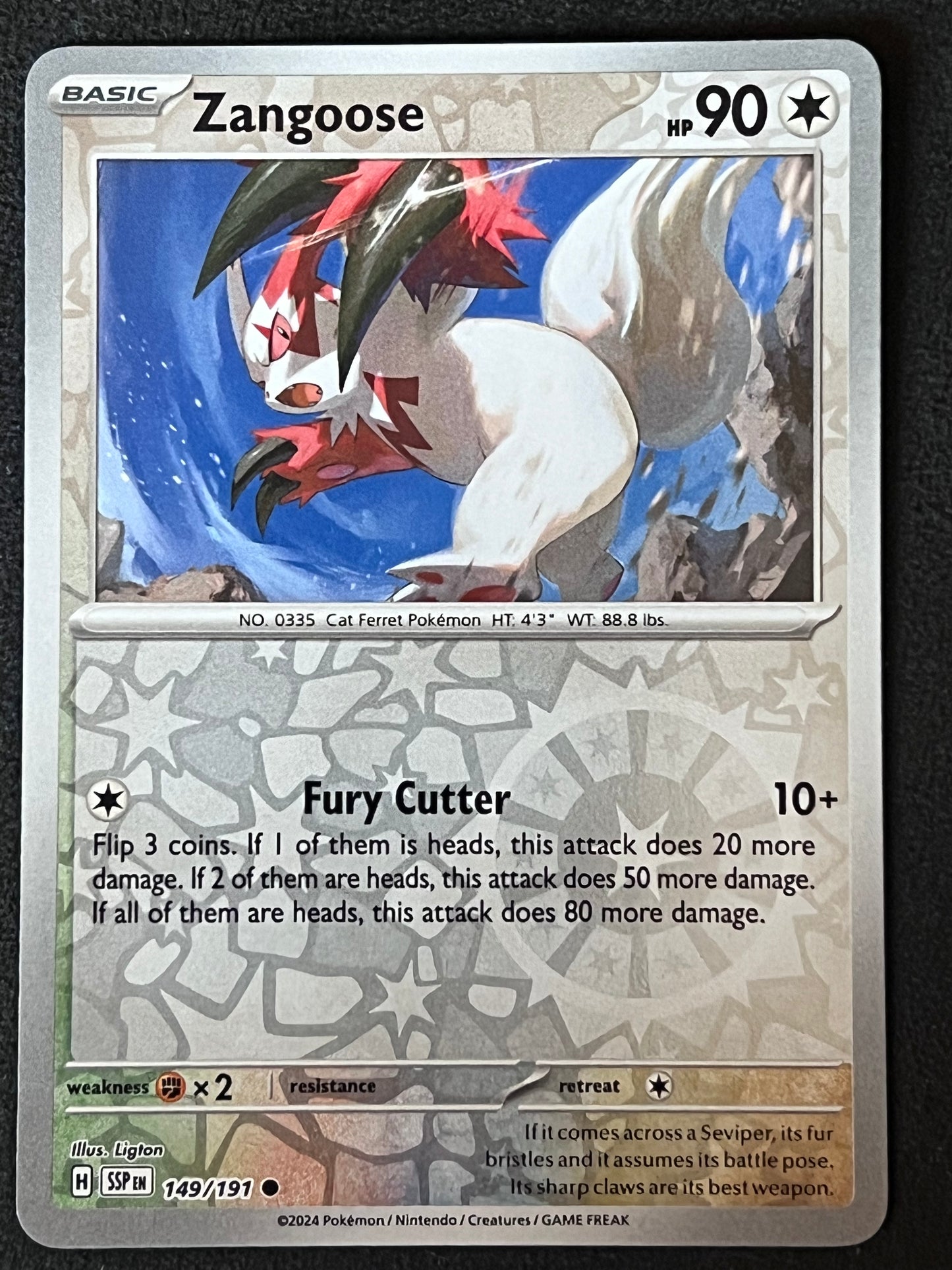 149/191 Zangoose - Pokémon Surging Sparks Common Reverse