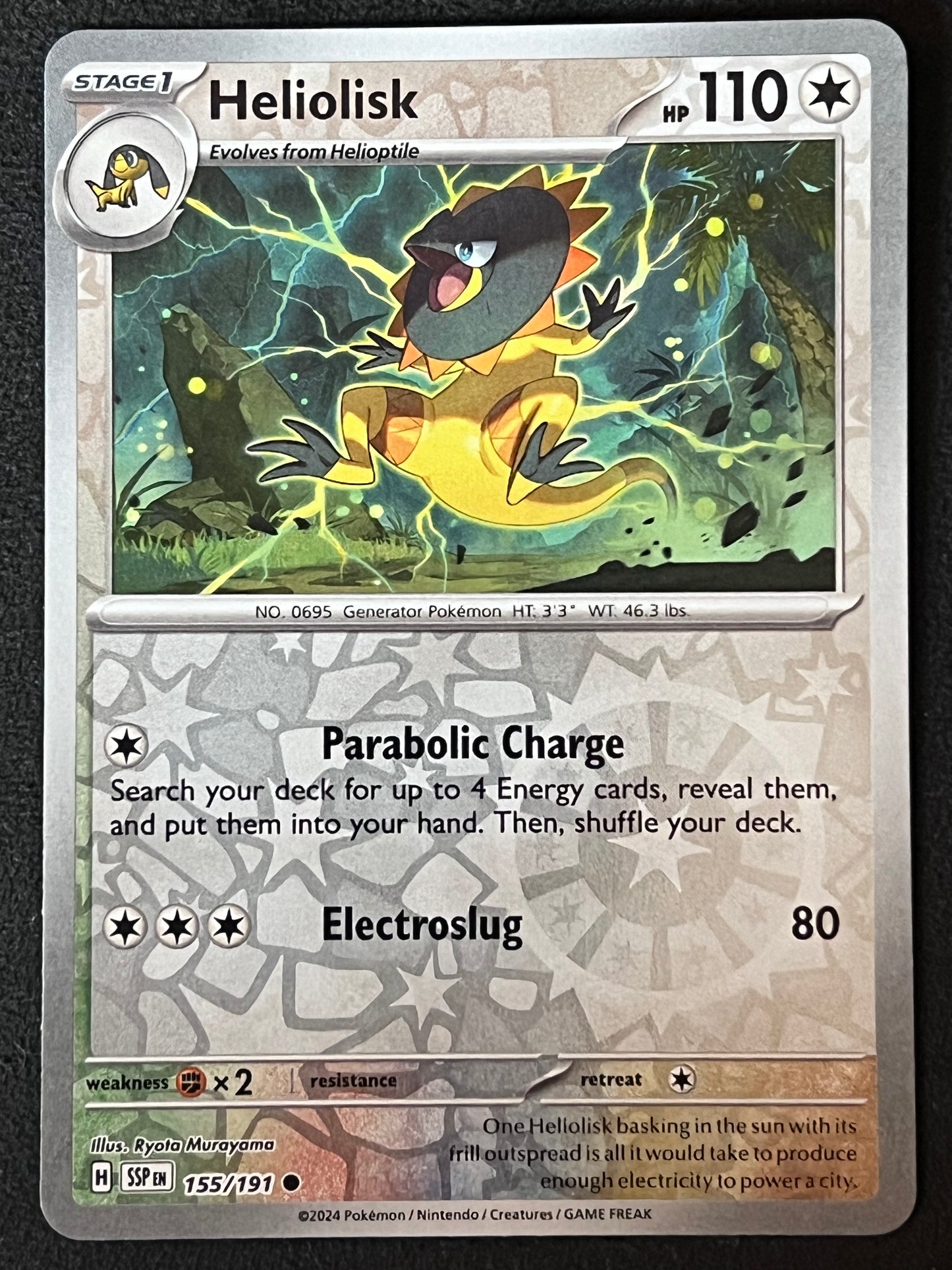 155/191 Heliolisk - Pokémon Surging Sparks Common Reverse