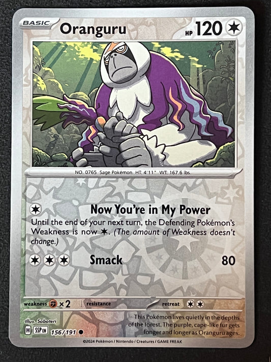 156/191 Oranguru - Pokémon Surging Sparks Common Reverse