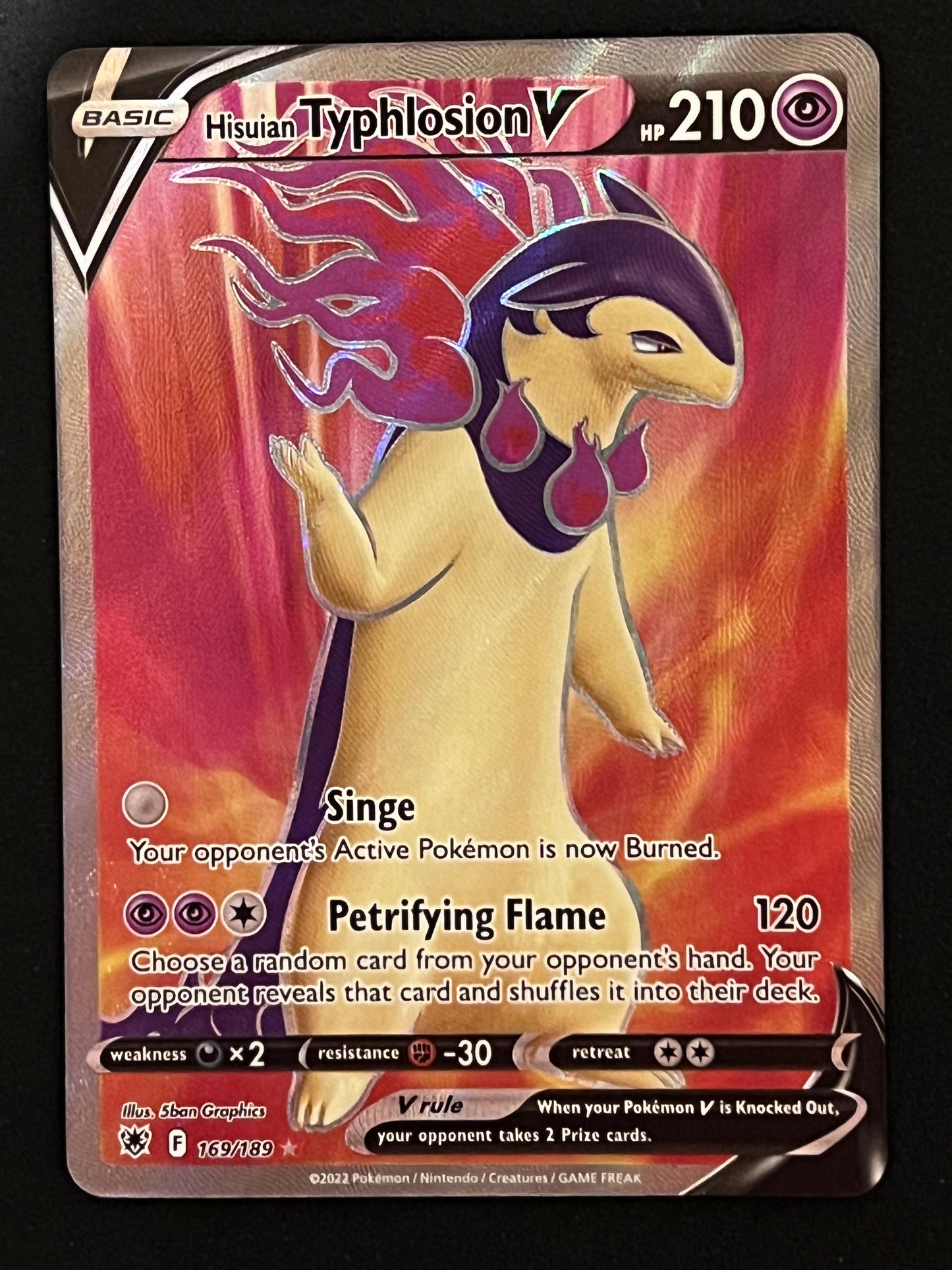 Typhlosion V - 169/189 Astral Radiance Rare Holo Full Art