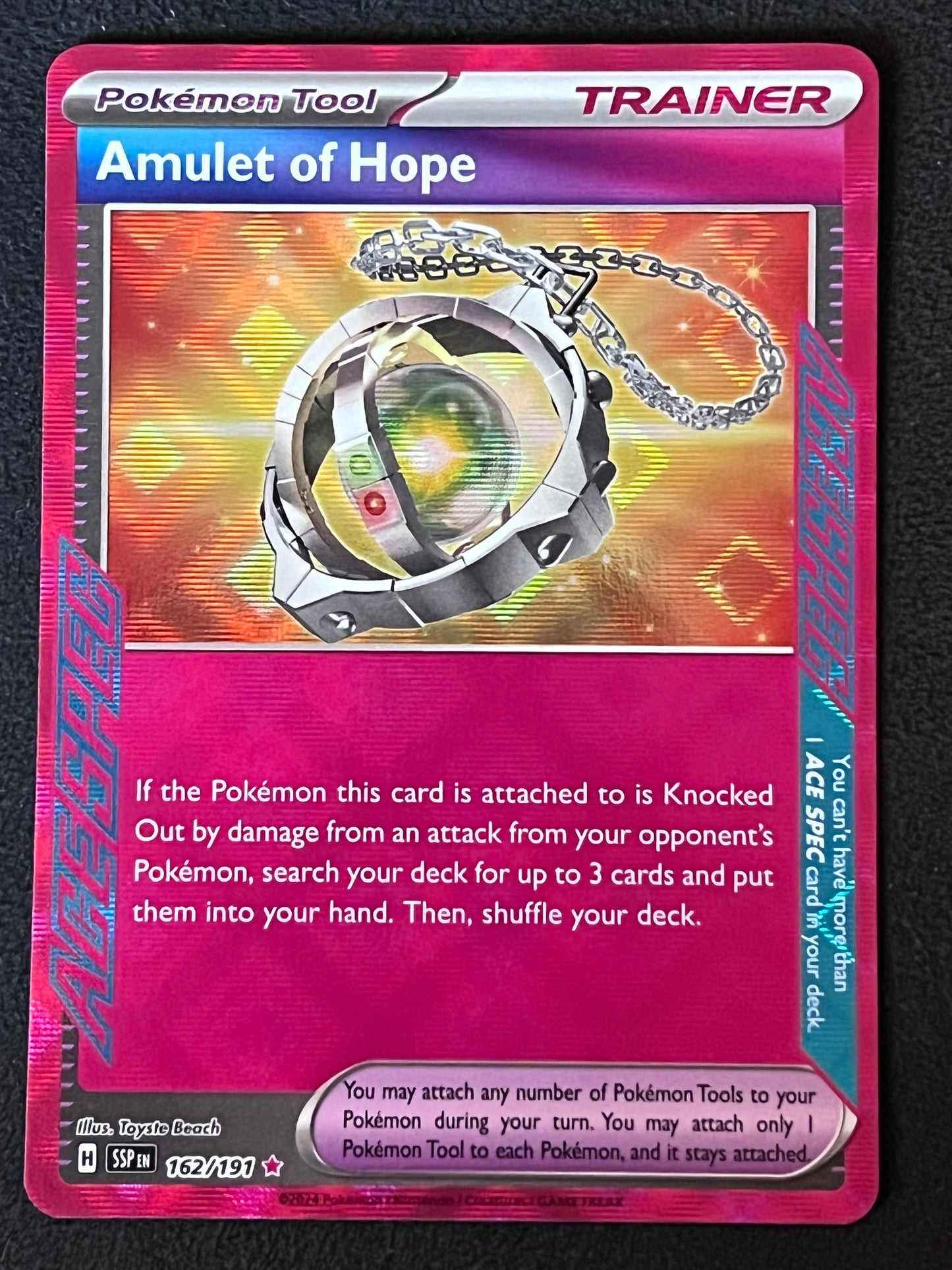 162/191 Amulet of Hope - Pokémon Surging Sparks Ace Spec