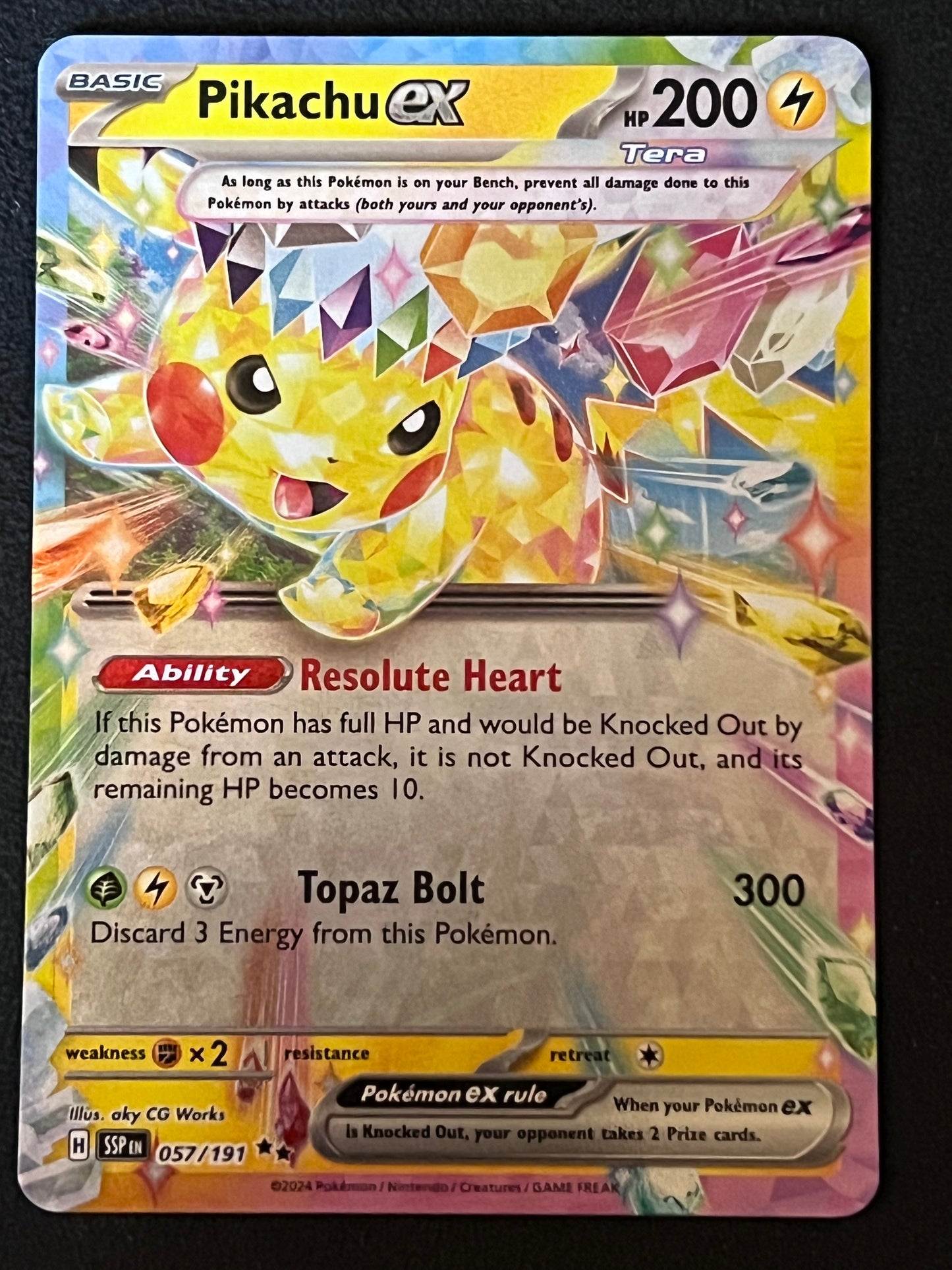 057/191 Pikachu Ex - Pokémon Surging Sparks Double Rare