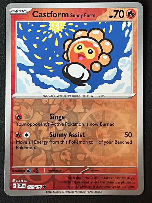 020/191 Castform Sunny Form - Pokémon Surging Sparks Common Reverse