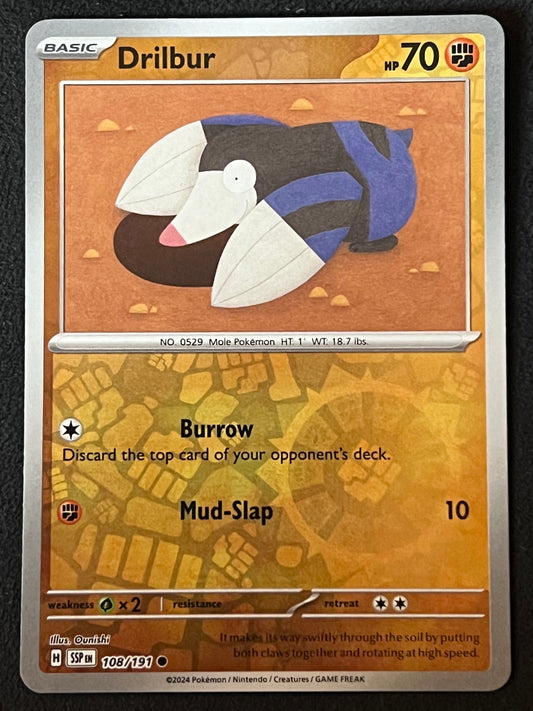 108/191 Drilbur - Pokémon Surging Sparks Common Reverse