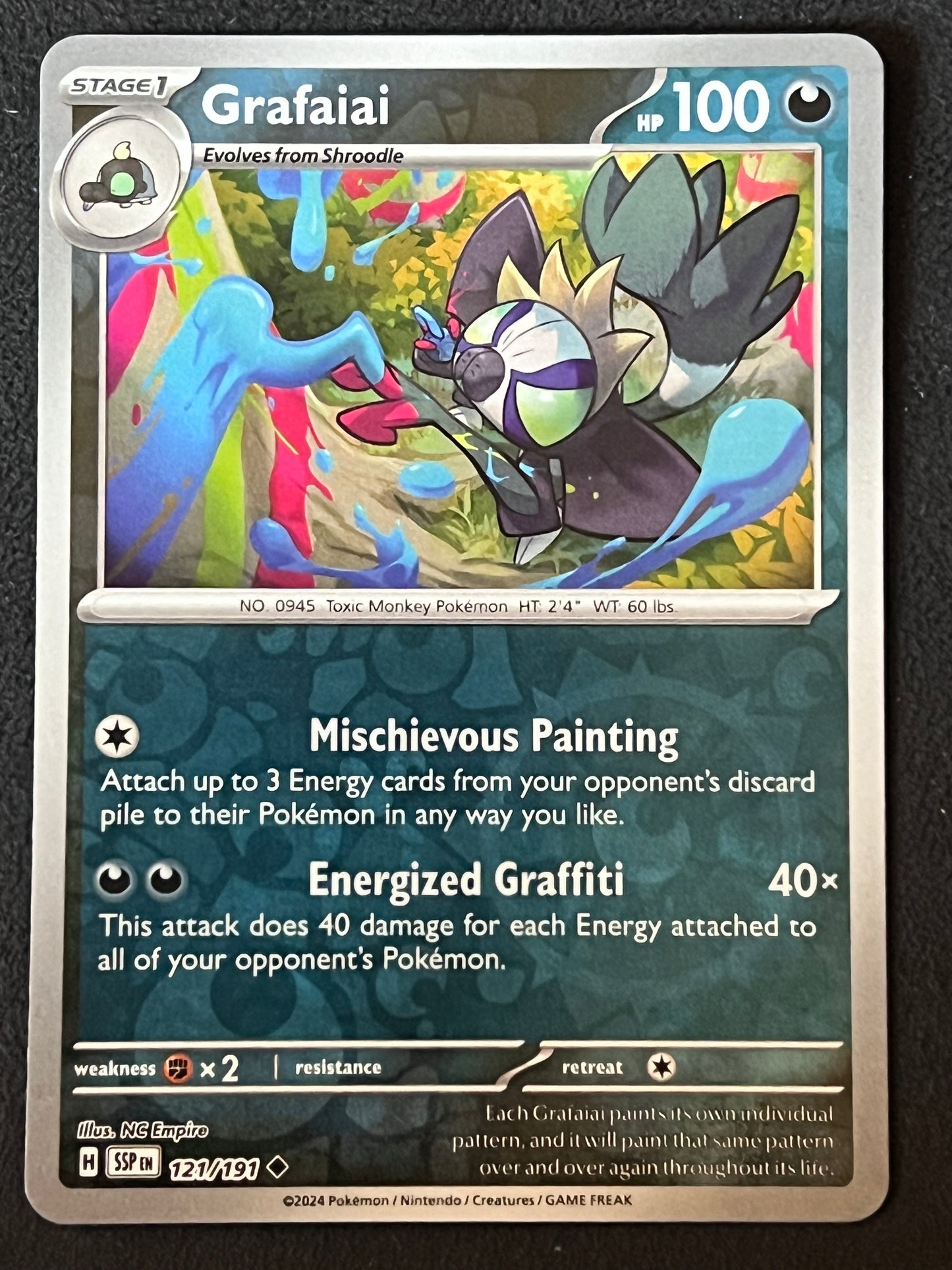 121/191 Grafaiai - Pokémon Surging Sparks Uncommon Reverse