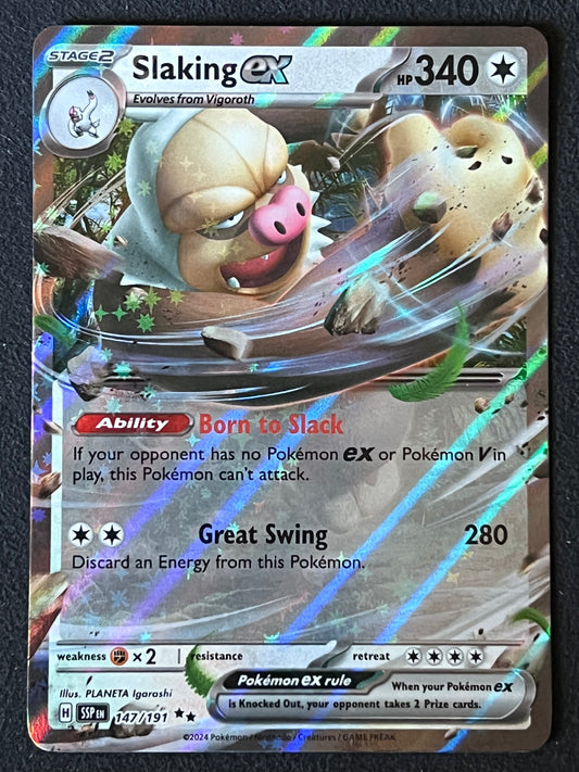 147/191 Slaking Ex - Pokémon Surging Sparks Double Rare