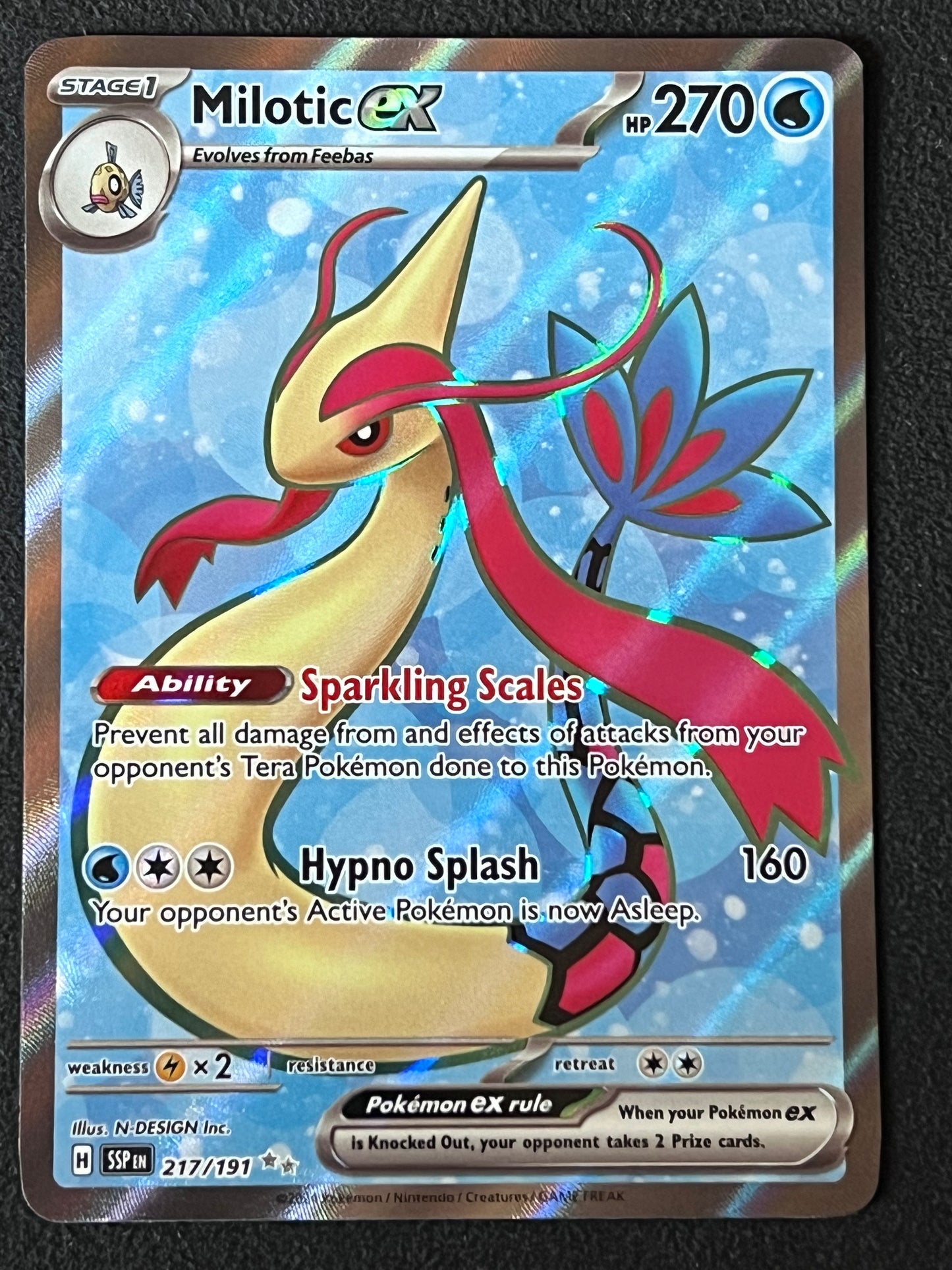 217/191 Milotic Ex - Pokémon Surging Sparks Ultra Rare