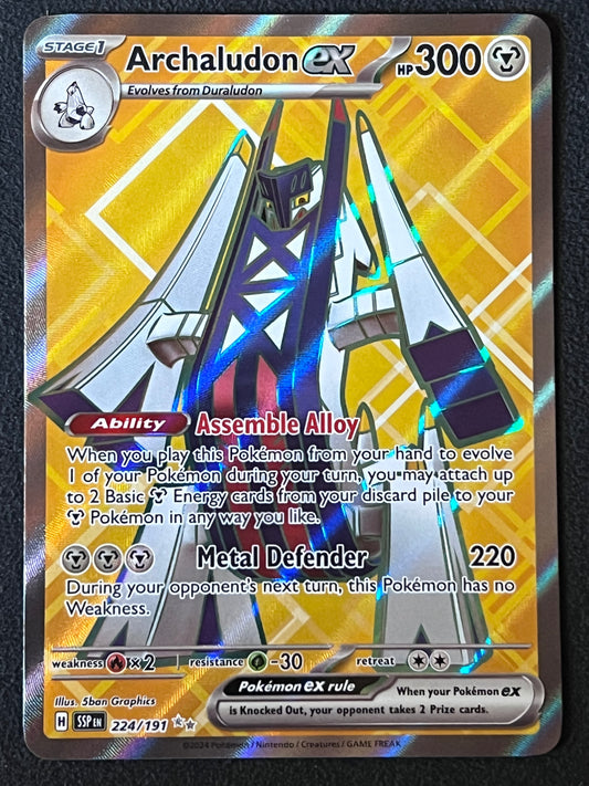 224/191 Archaludon Ex - Pokémon Surging Sparks Ultra Rare