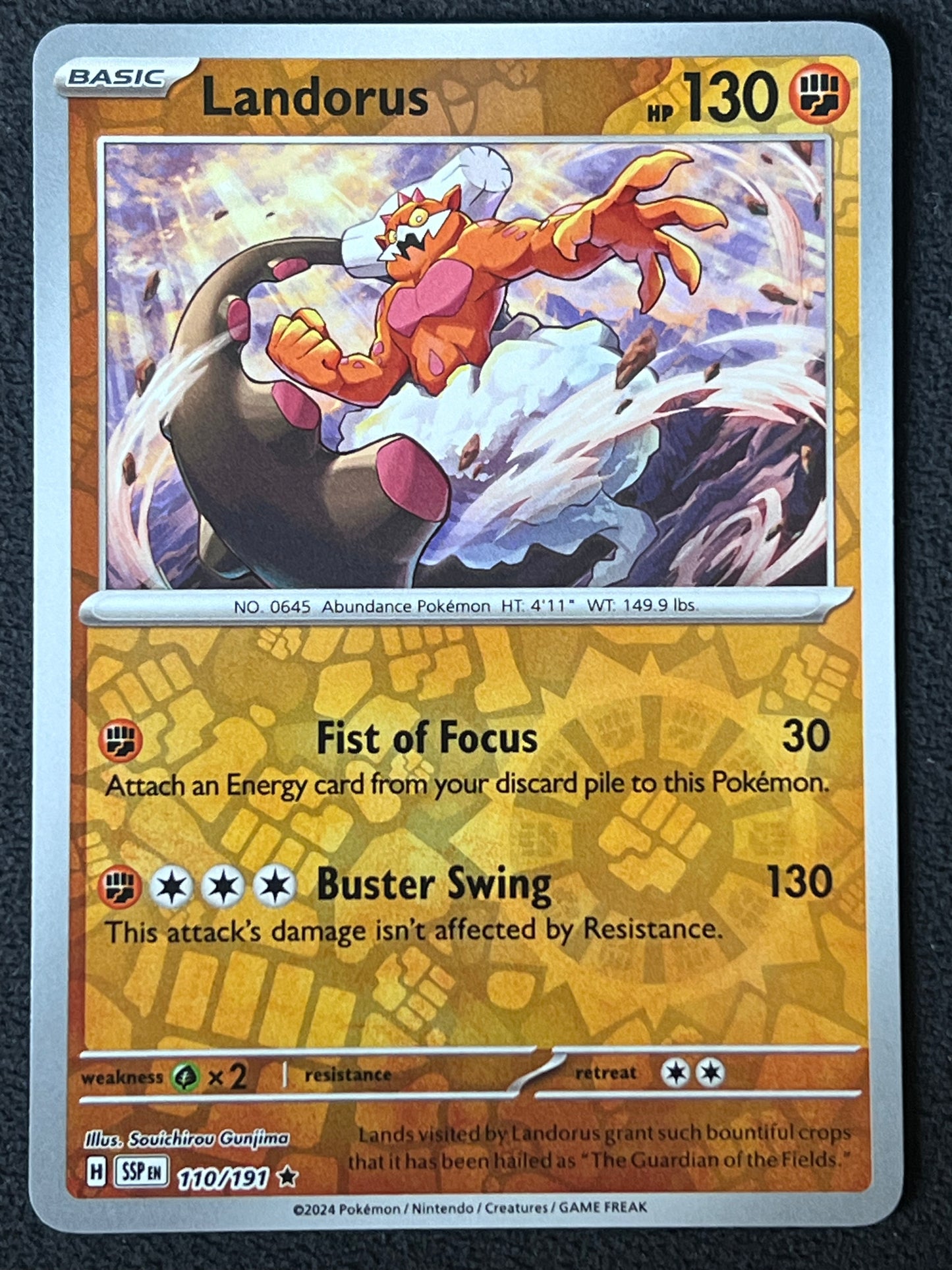 110/191 Landorus - Pokémon Surging Sparks Rare Reverse