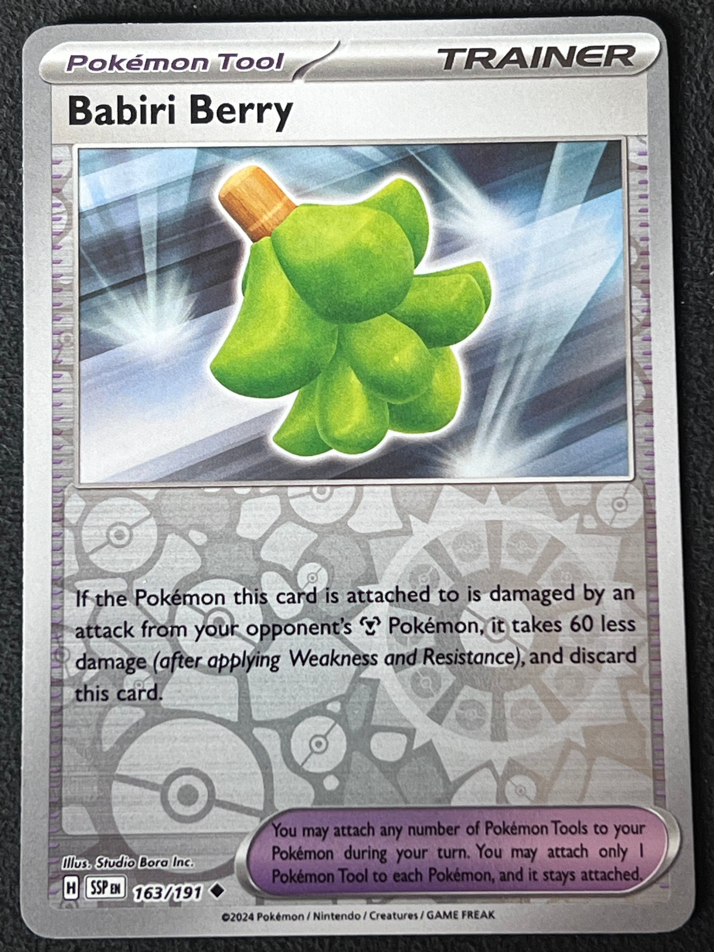 163/191 Babiri Berry - Pokémon Surging Sparks Uncommon Reverse