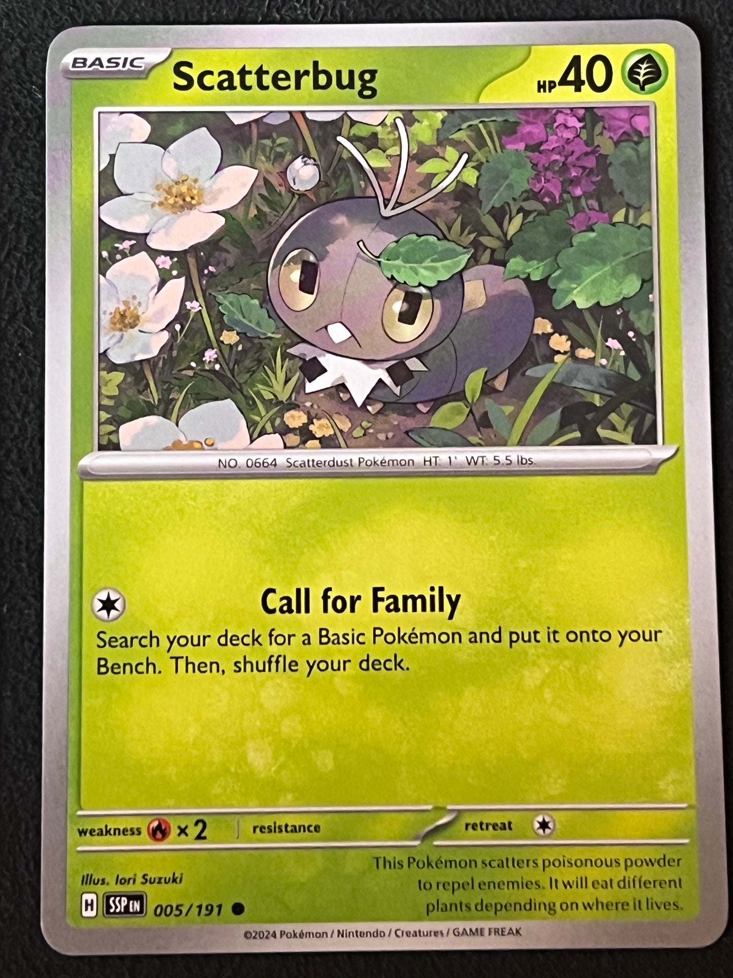 005/191 Scatterbug - Pokémon Surging Sparks Common