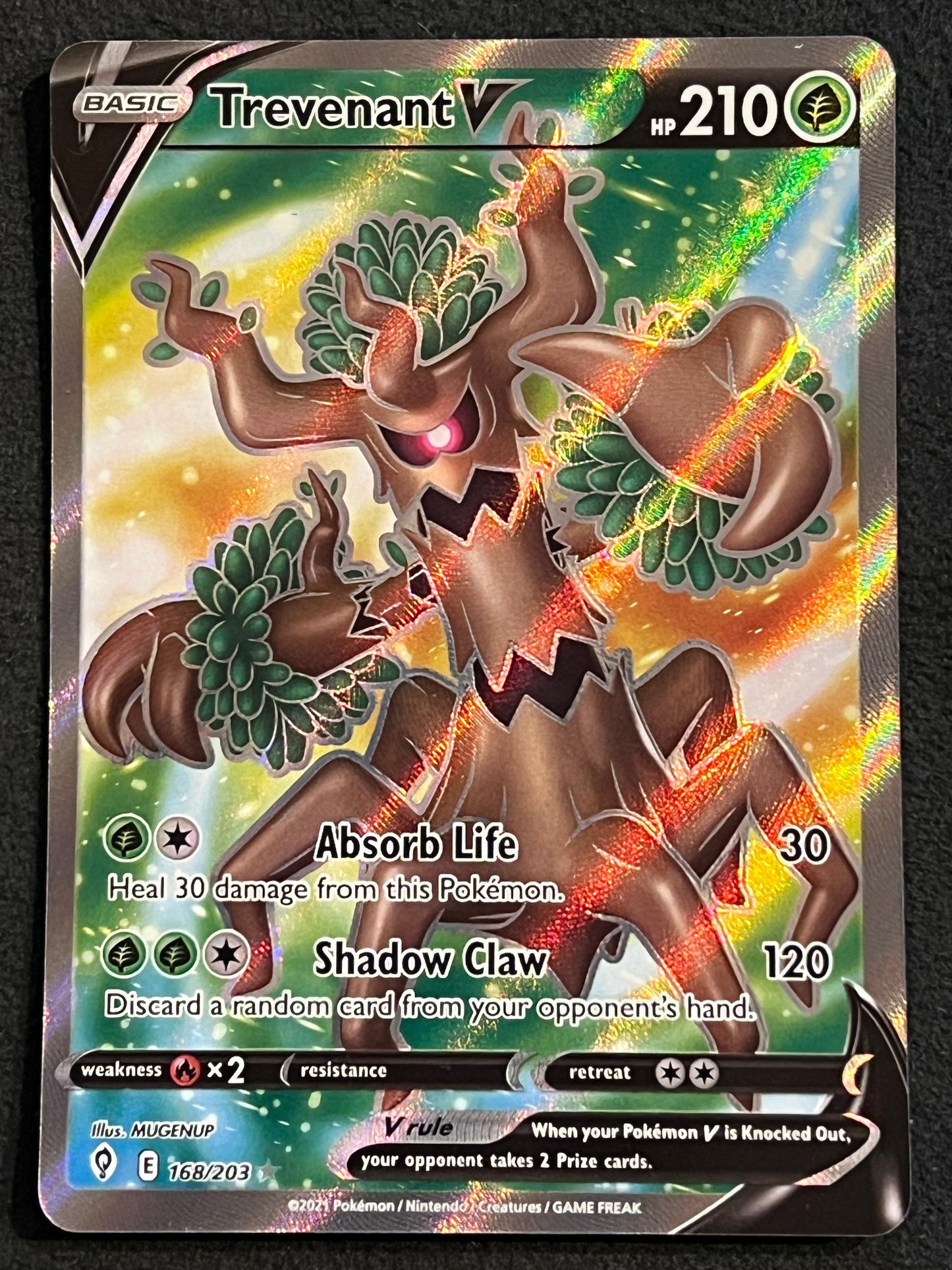 168/203 Trevenant V - Evolving Skies Full Art