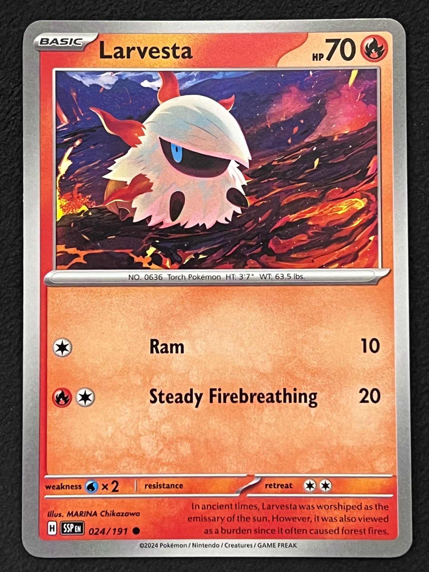 024/191 Larvesta - Pokémon Surging Sparks Common