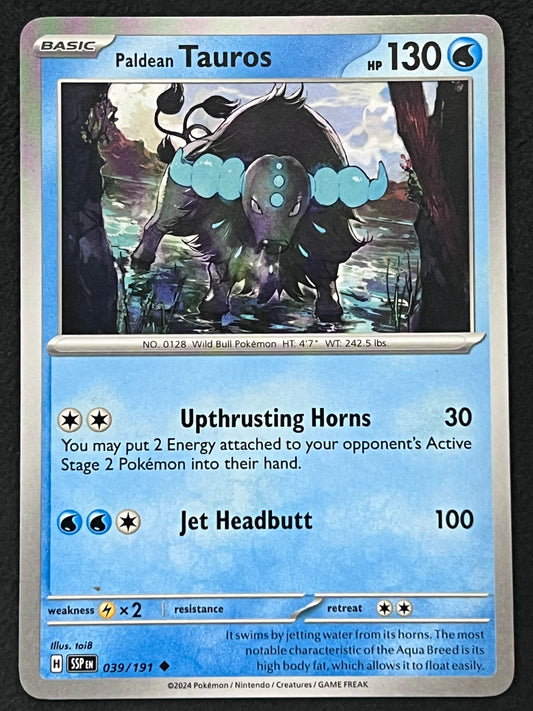 039/191 Paldean Tauros - Pokémon Surging Sparks Uncommon