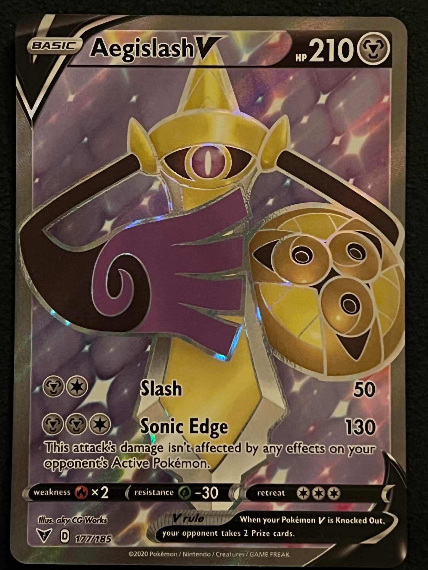 177/185 Aegislash V - Pokémon Vivid Voltage Full Art